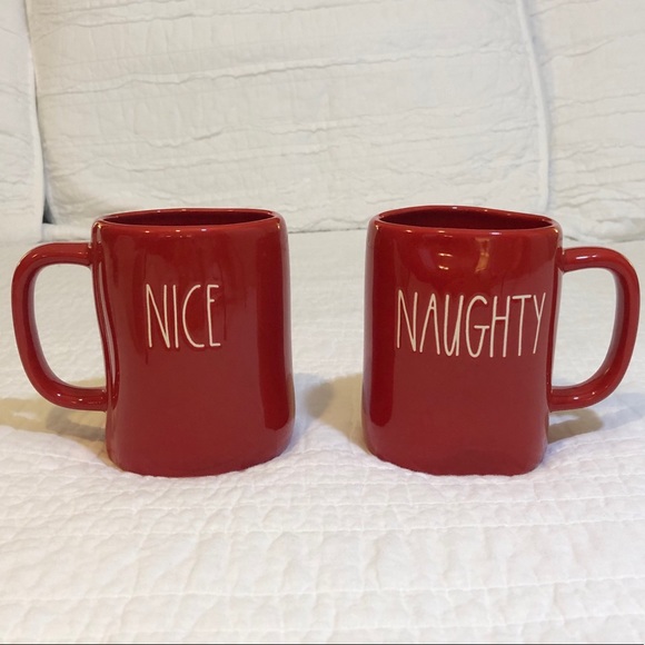 Rae Dunn Other - 🆕NWT Rae Dunn 2 Mug Set—Red Nice & Naughty